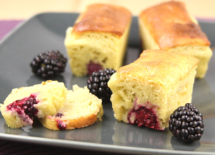Mini-cakes aux mûres