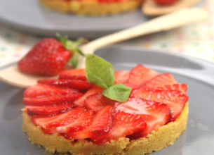 Minis tartelettes aux fraises et basilic