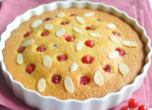 Gâteau moelleux aux groseilles Président