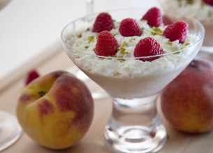 Mousse légère aux pêches