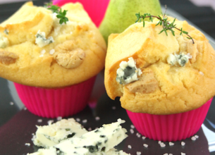 Muffin au Roquefort et aux poires 