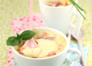 Mug-cakes façon pizza  dès 12 mois