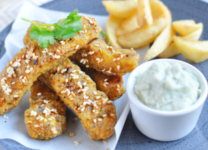 Nuggets de poulet et sauce au Roquefort 