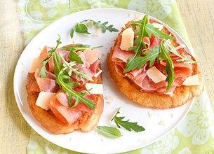 Pain perdu salé jambon tomate