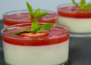 Panna cotta à la fraise