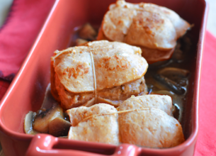 Paupiettes de veau à l'ail de printemps