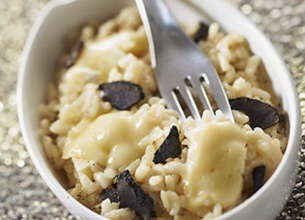 Risotto au camembert et à la truffe noire