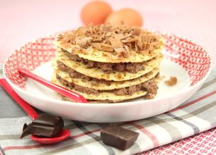 Petit gâteau de crêpes au chocolat