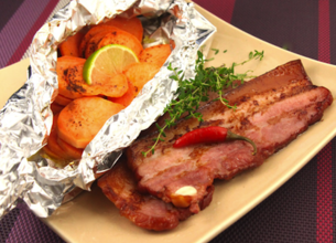 Poitrine de porc grillée