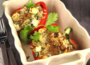 Poivrons farcis au Salakis