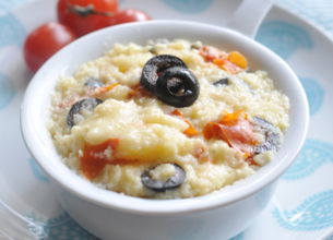 Tendre polenta aux saveurs d’été et parfum d’Ossau-Iraty Istara