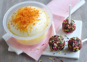 Pop cakes chocolat et Ile Flottante La Laitière