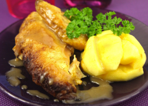 Poule au sirop de pommeau