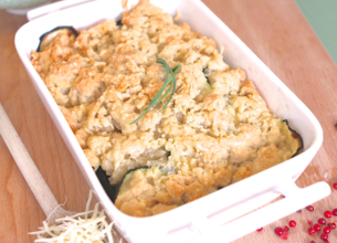 Crumble de courgettes au Râpé 3 Saveurs