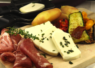Raclette italienne à la mozzarella et coppa