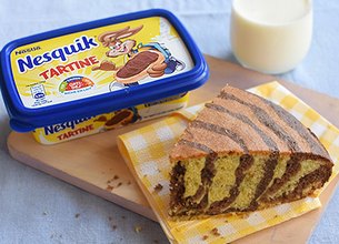Gâteau marbré au Nesquik Tartine