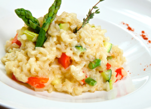 Risotto aux légumes de printemps et 3 fromages