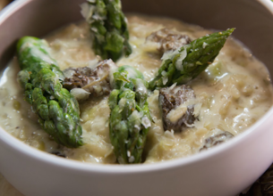 Risotto aux asperges et morilles