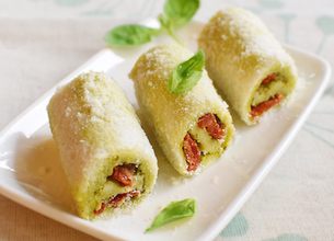 Roll cake salé tomates pesto