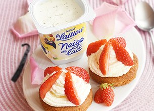 Sablés fraise et crème