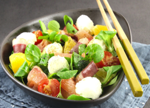 Salade mozzarella et agrumes