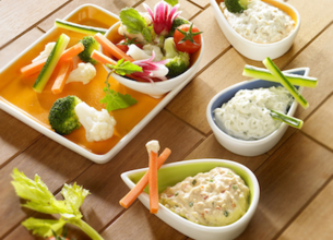 Sauce au Rondelé pour bâtonnets de légumes