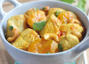 Sauté de poulet abricot gingembre