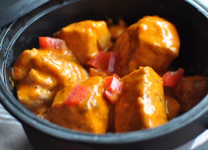 Sauté de veau aux poivrons rouges