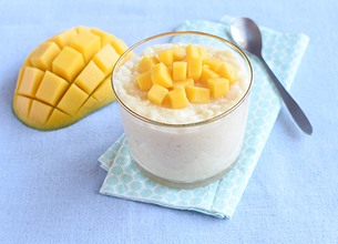 Semoule au lait à la mangue