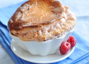 Soufflé chaud à la framboise