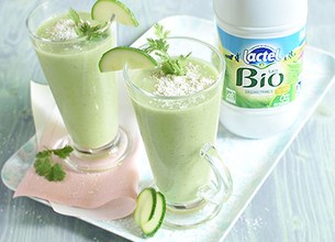 Soupes froides courgettes noix de coco