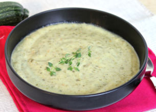 Soupe de courgettes au fromage nature