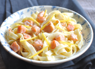 Tagliatelles au citron et au saumon