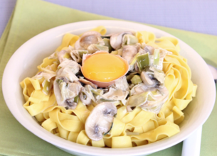 Tagliatelles façon carbonara