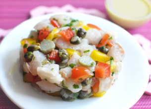 Tartare de rougets et condiments