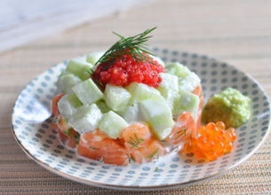 Tartare de saumon à l'aneth