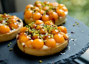 Tartelettes d’été au melon et au mascarpone