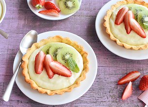 Tartelettes aux fraises et crème pâtissière 