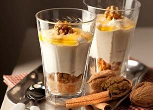 Tiramisu noix miel cannelle
