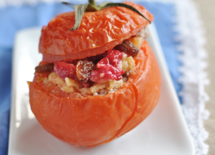 Tomates confites aux fruits frais et secs