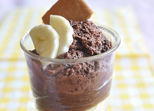 Trifle aux bananes et mousse au chocolat La Laitière