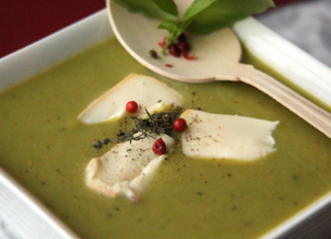 Velouté de brocolis au reblochon