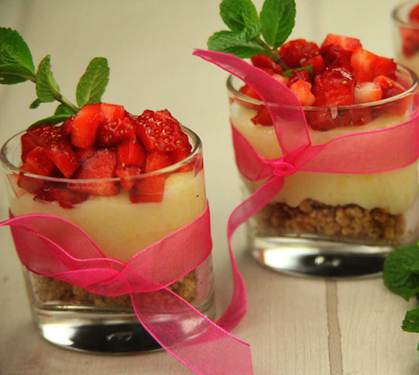 Verrine dessert fraise (par 2)