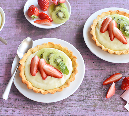 Recette de Tartelettes aux fraises et crème pâtissière 