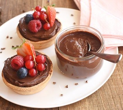 Recette de Tartelettes chocolat fruits rouges