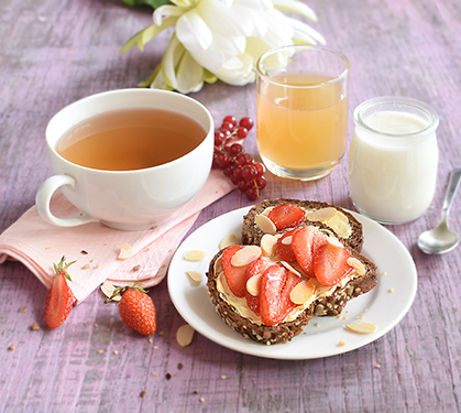 Recette de Tartines fraises amandes