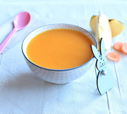 Recette de Velouté de carotte et pomme | Dès 10 mois